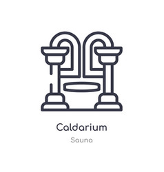 Caldarium Outline Icon Isolated Line From Sauna