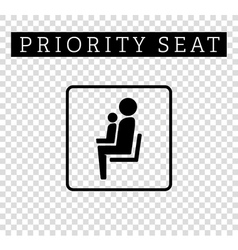 Mom Or Mother With Child Sign Priority Seating