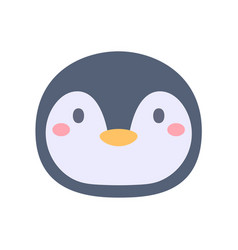 Penguin Cute Animal Face Design For Kids