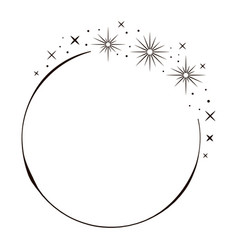 Simple Black Starburst Circle Frame Design