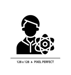 Stem Teacher Pixel Perfect Black Glyph Icon