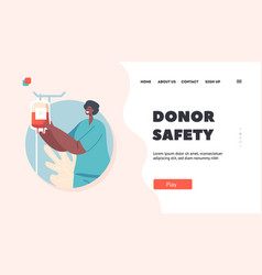 Donor Safety Landing Page Template Blood Bank