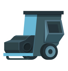 Trailer Garden Shredder Icon Cartoon Tool