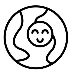 Global Social Care Icon Outline Senior