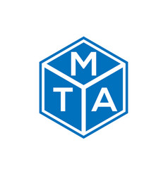 Mta Letter Logo Design On Black Background