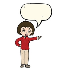 Cartoon Woman Telling Off With Speech Bubble