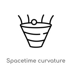 Outline Spacetime Curvature Icon Isolated Black