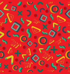 Retro Memphis Seamless Color Pattern 80-90s