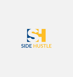 Side Hustle Abstract Sh Letter Modern Logo Design