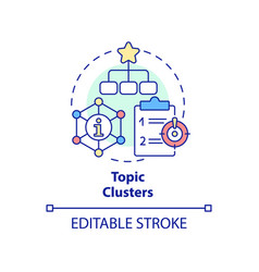 Topic Clusters Concept Icon