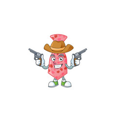 Confident Pink Love Tie Cowboy Holding Guns