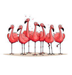 Flamingo Isolated On White Background