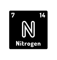 Nitrogen Chemical Element Glyph Icon