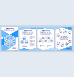 Optimizing Meeting Rooms Blue Brochure Template