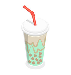 3d Isometric Flat Set Of Bubble Tea Item 5