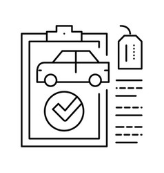 Check Used Car Line Icon