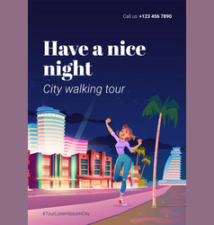 City Walking Tour Vacation With Night Walks Flyer