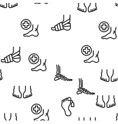 Foot Human Body Part Seamless Pattern