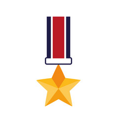 Military Medal With Star Icon