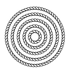 Set Of Various Rope Ring Circles Editable