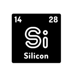 Silicon Chemical Element Glyph Icon