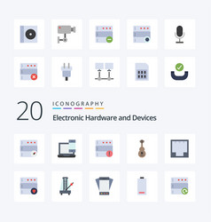 20 Devices Flat Color Icon Pack Like Ethernet