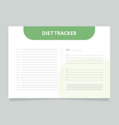 Healthy Nutrition And Diet Tracker Worksheet