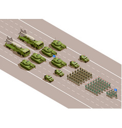 Military Parade Isometric Composition