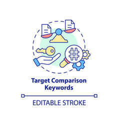 Target Comparison Keywords Concept Icon