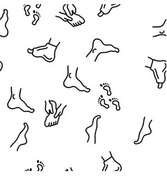 Foot Human Body Part Seamless Pattern