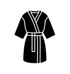 Kimono Silk Robeblack Glyph Icon Isolated