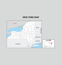 New York Map Political Map Of York