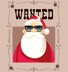 Wanted Santa Claus Poster Cartoon Design