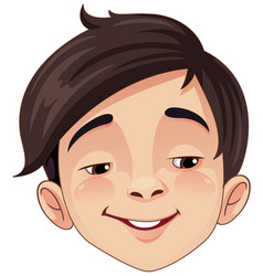 Asian Boy Head Cartoon