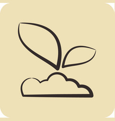 Icon Sprout 2 Related To Flora Symbol Hand Drawn