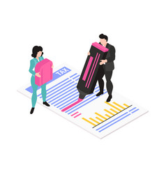 Isometric Accounting Marker Composition