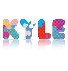 Kyle Written With Alphabet Puzzle