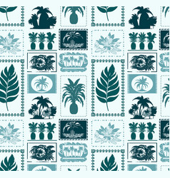 Retro Tropical Palm Tree Patttern