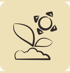 Icon Sprout 3 Related To Flora Symbol Hand Drawn