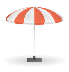 Red Striped Market Umbrella For Outdoor Event