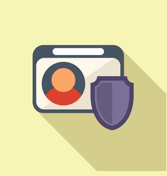 Secured Data Shield Icon Flat Company