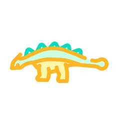 Ankylosaurus Dinosaur Animal Color Icon