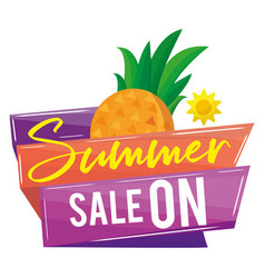 Colored Summer Sale Banner With Ribbon And