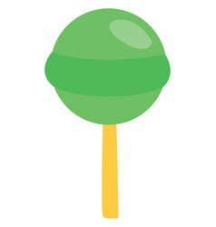 Green Lolipop On A White Background