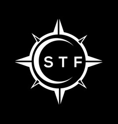 Stf Abstract Technology Logo Design On Black