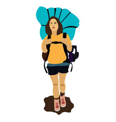 Travel Girl With Back Pack