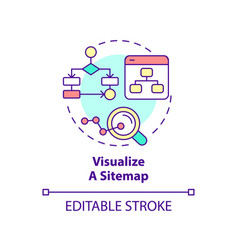 Visualize Sitemap Concept Icon