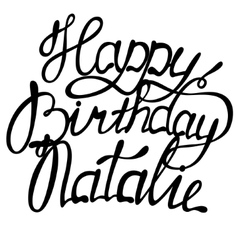 Happy Birthday Natalie Lettering