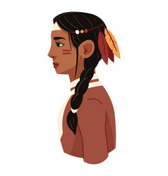 Native American Girl Profile