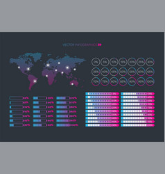 5 To 100 Percent Chart Infographic Set